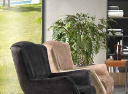 Armchair 1 Seat Textile Lounge Luxury Upholstery Wing Chair Single Seat Design